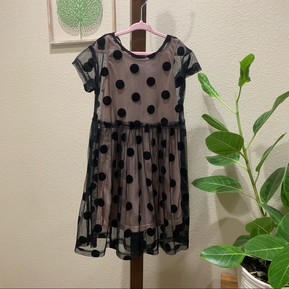 H&M Other - Girls black polka dot dress